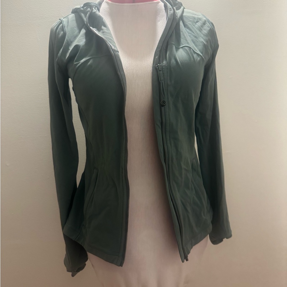 Lululemon Define Hooded Jacket Nulu - Sea-green - Size 8